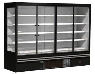 Inserisca le porte di vetro dritte del refrigeratore 2/3/4 della porta per il negozio di alimentari R290 del supermercato