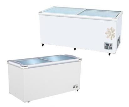 Raffreddamento surgelato di elettricità statica dell'isola R134a R404 della porta di vetro piano