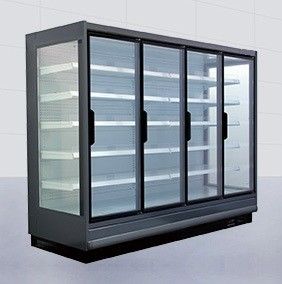 Porte di vetro del dispositivo di raffreddamento commerciale dritto del supermercato 4/5 di tipo a distanza della porta