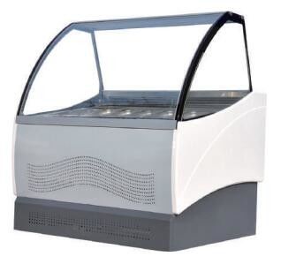 Armadietto di esposizione del gelato MC16 Gelato R404a raffreddato aria R290
