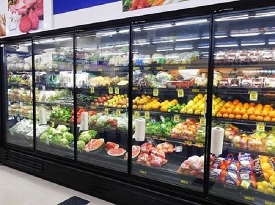 Del supermercato delle porte della porta del congelatore del dispositivo di raffreddamento di vetro di vetro dritto della porta 3/4/5/6 autonomo