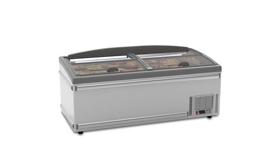 Porte di vetro di scivolamento del congelatore del petto del supermercato di R290/R404A 600L di raffreddamento statico