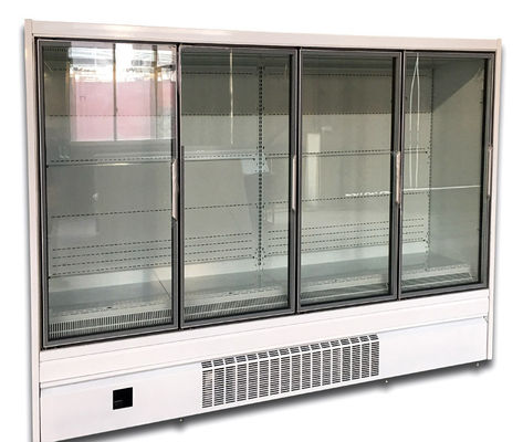 Il dispositivo di raffreddamento di vetro dritto di Multideck della porta con 4 porte tappa nel tipo UC-4D