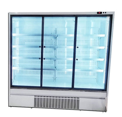 Porta di vetro dritta 220V/50HZ del dispositivo di raffreddamento 2/3/4 della porta del supermercato R290