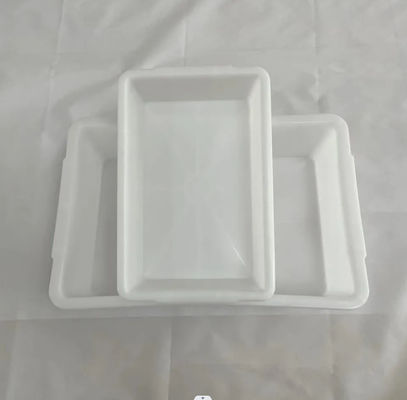 Supermercato Plastico Spessito Bianco Rectangular Storage Ice Tray Display Food Freezer Box