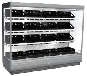 Tipo a distanza contenitore per esposizione aperto del Merchandiser aperto dell'ortaggio da frutto