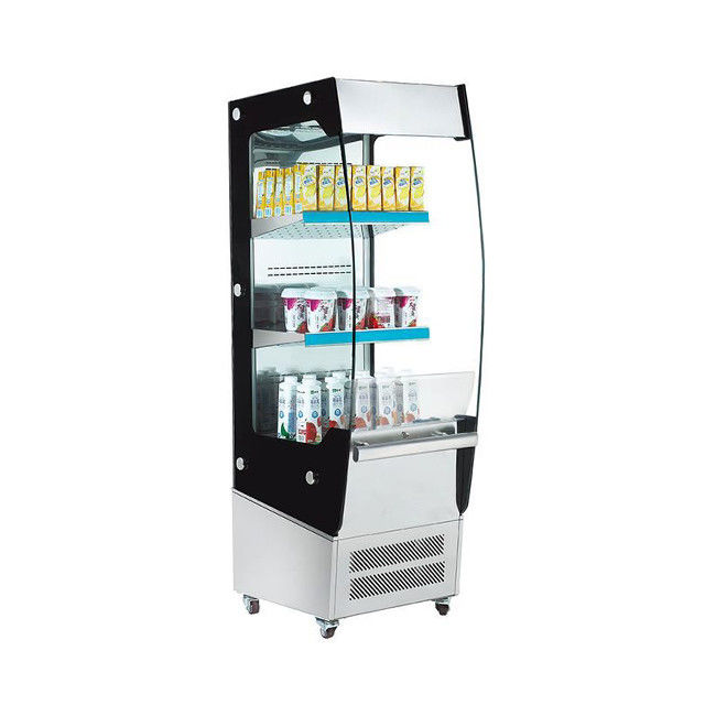 Contenitore per esposizione aperto di vetro dritto del dispositivo di raffreddamento di aria aperta del refrigeratore R404a 180L della porta R290