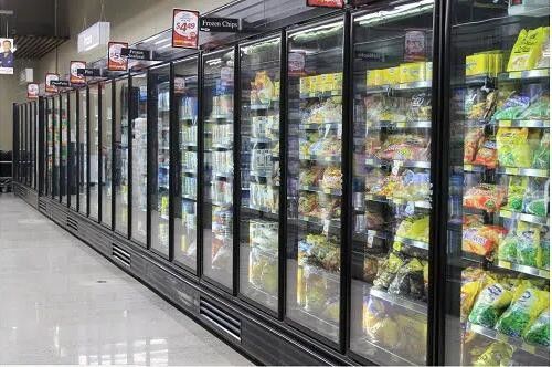 Bassa temperatura di vetro dritta autonoma 3 del congelatore della porta 4 5 6 porte
