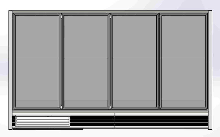 Congelatore verticale di vetro 10ft della porta 4 autonomi con 30&quot; ampia porta di vetro