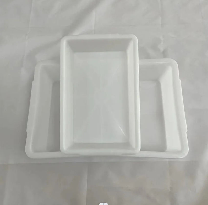 Supermercato Plastico Spessito Bianco Rectangular Storage Ice Tray Display Food Freezer Box
