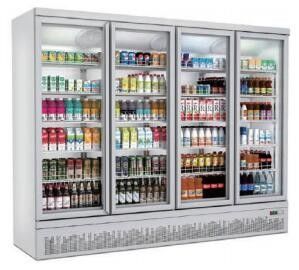 La porta di vetro 110V/60Hz 220-240V del congelatore verticale commerciale tappa nel tipo UF2 per il gelato