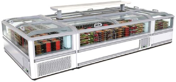 Raffreddamento statico di vetro del congelatore 600L 700L 1000L del petto della porta di versione di qualità superiore